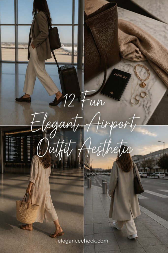 12 Fun Elegant Airport Outfit Aesthetic to Try This Year