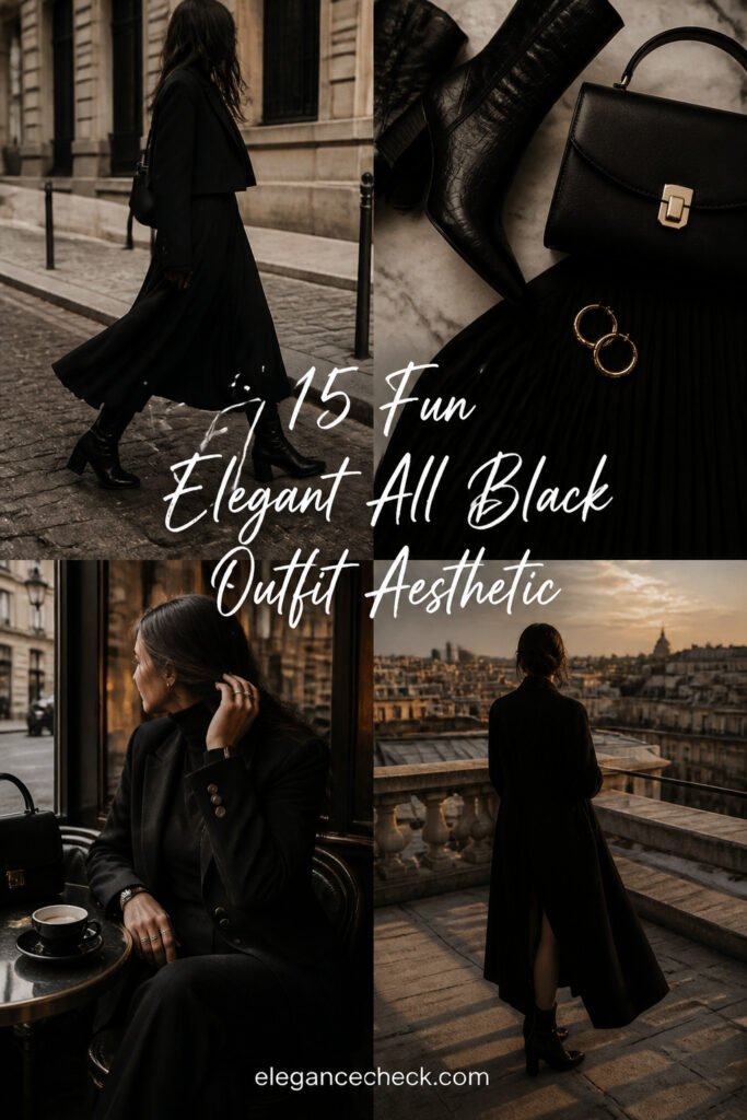 15 Fun Elegant All Black Outfit Aesthetic to Try This Year