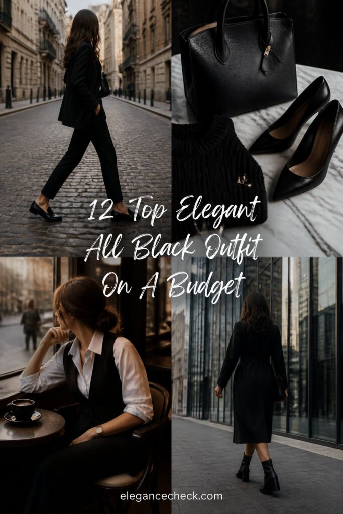 12 Top Elegant All Black Outfit On A Budget