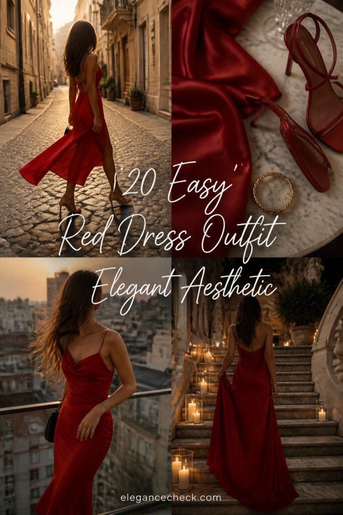 20 Easy Red Dress Outfit Elegant Aesthetic for Beginners