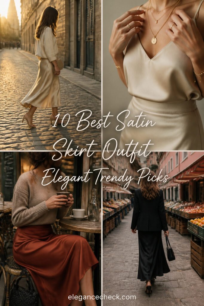 10 Best Satin Skirt Outfit Elegant Trendy Picks