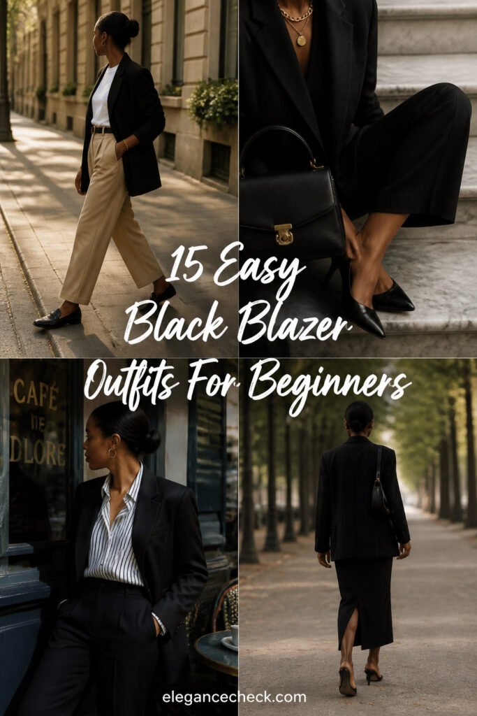 15 Easy Black Blazer Outfit Elegant For Beginners